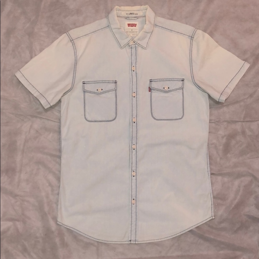 Short Sleeve Button Down Collar Shirt